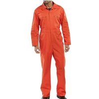 Beeswift Super Click Heavyweight Boilersuit Orange 42 PCBSHWOR42