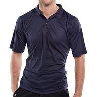 Beeswift B-Cool Short Sleeve Polo Shirt Navy Size L BCPKSNL BSW17181