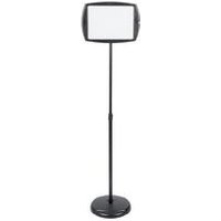 Bi-Office Rectangular with Inserts Floor Sign Drywipe Black