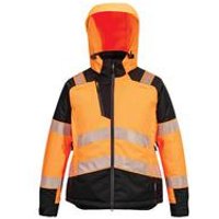 Portwest Pw3 High Visibility Womens Winter Jacket Orange/Black XL