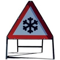 Spectrum Industrial Winter Hazard Snow and Ice Warning Sign 750mm