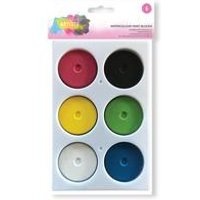 Artiste Watercolour Paint Blocks 6 Colours Assorted DOA 771005 WD99887