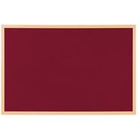 Bi-Office Earth Exec Felt Notice Board Oak Burgundy 120x90cm FB1433239