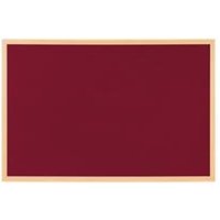 Bi-Office Earth Exec Felt Notice Board Oak Burgundy 120x90cm FB8533239