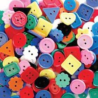 Brightly Coloured Craft Buttons Large Bag AR00494