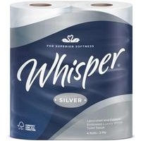 Whisper Toilet Roll 2 Ply 210 Sheets Per Roll 4x10 Pack 40