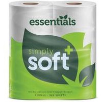 Essentials Toilet Roll 2 Ply 320 Sheets Per Roll 4x12 Pack 48