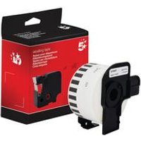 5 Non OEM Replacement Brother DK 22225 on White