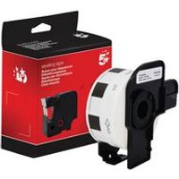 5 Star Replacement Labels for Brother QL Printers (Black on White)