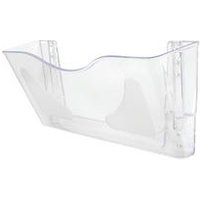5 Wall Pocket Literature Holder Fixings A4 Landscape Crystal