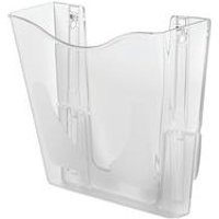 5 Wall Pocket Literature Holder Fixings A4 Portrait Crystal