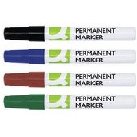 Q-Connect Permanent Marker Assorted 4 Pack