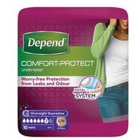 Depend Comfort Protect Pants S/M Pack of 10