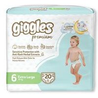 Giggles Nappies 15+kg Twinpack 2121