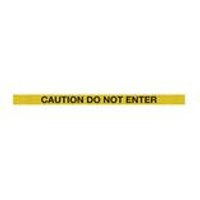 WallMaster 300 Barrier PChrome with Do Not Enter YlwBlk Text Belt 3m