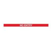 WallMaster300 Magn Back Barrier PChrome with No Entry RedWht 3m