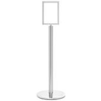 5 Star Sign Stands Polished Chrome Post with A4 Vertical Sign FS633897
