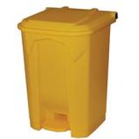 2Work Pedal Bin 50 Litre Yellow 2W10780 2W10780