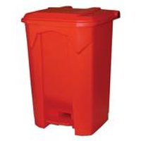 2Work Pedal Bin 80 Litre 410x470x670mm Red 2W10786 2W10786