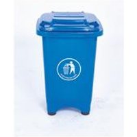 2Work Static Bin with Feet 50 Litre Blue 2W10794 2W10794