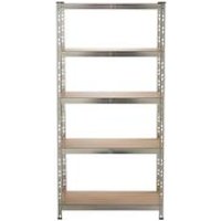 5 Star Heavy Duty Economy 5 Tier Shelving MDF Shelves 900x400x1800mm