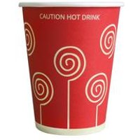 MyCafe 9oz Red Swirl Vending Cups (1000 Pack)