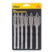 Rolson 6 Piece Flat Wood Drill Bit Set