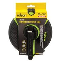 Rolson 30m Fibreglass Surveyors Tape (Pack of 6)