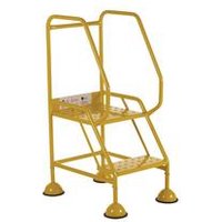 UK Domed Feet Punched 2 Tread Steps Yellow FS687733 FS687932