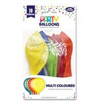 Eurowrap Assorted Party Balloons - Pack of 6