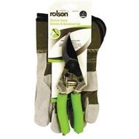 Rolson Heavy Duty Rigger Gloves and Secateur Set