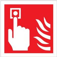 5 Star Fire Alarm Symbol Self-Adhesive Vinyl Signs (Pack of 5)