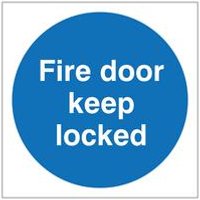 5 Star Fire Door Keep Locked Sign Vinyl Pack of 5