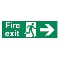 5 Star Self-Adhesive Fire Exit Running Man Sign 150x450mm