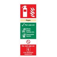 5 Star Foam Extinguisher For Use On Sign Self Adhesive Vinyl 300x100mm