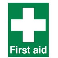 5 First Aid Sign Rigid Plastic 100x250mm VSP300SRP1025