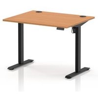 Air Lite 1000 x 800mm Height Adjustable Office Desk Beech Top Cable