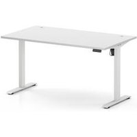 Air Lite 1400 x 800mm Height Adjustable Office Desk White Top Cable