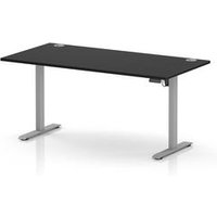 Air Lite 1600 x 800mm Height Adjustable Office Desk Black Top Cable