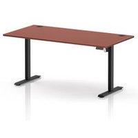 Air Lite Height Adjustable Desk - Brick Red Top