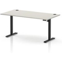 Air Lite 1600x800 Height Adjustable Desk Dove Grey Top CP Black Leg