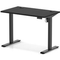 Air Lite 1000 x 600mm Height Adjustable Office Desk Black Top Cable
