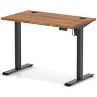 Air Lite 1000 x 600mm Height Adjustable Office Desk Walnut Top Cable