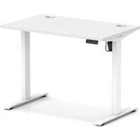 Air Lite 1000 x 600mm Height Adjustable Office Desk White Top Cable