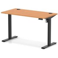 Air Lite 1200 x 600mm Height Adjustable Office Desk Beech Top Cable