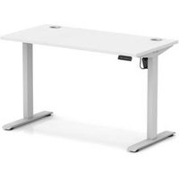 Air Lite 1200 x 600mm Height Adjustable Office Desk White Top Cable