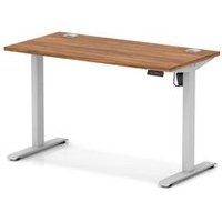 Air Lite 1200 x 600mm Height Adjustable Office Desk Walnut Top Cable