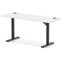 Air Lite 1600 x 600mm Height Adjustable Office Desk White Top Cable