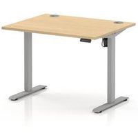 Air Lite 1000 x 800mm Height Adjustable Office Desk Maple Top Cable