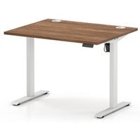 Air Lite 1000 x 800mm Height Adjustable Office Desk Walnut Top Cable